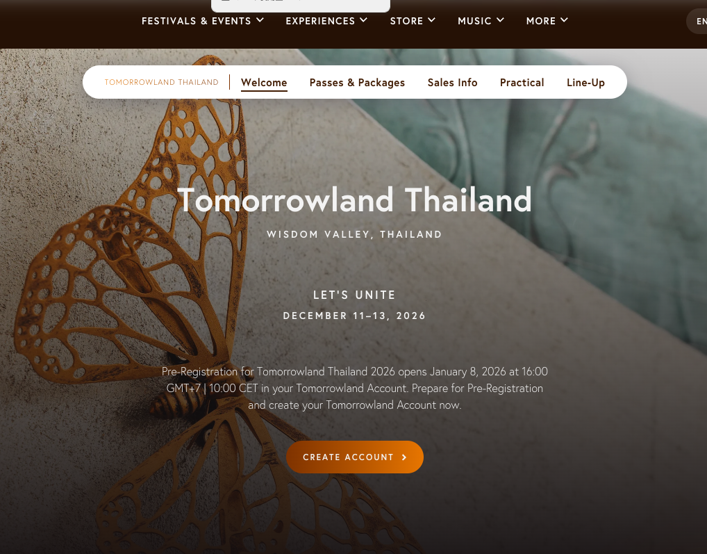 Tomorrowland がタイにやってくる!