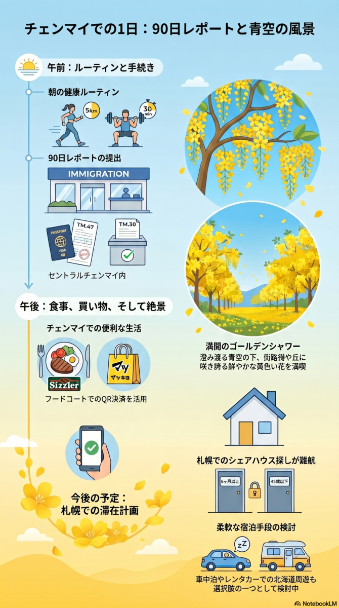 90日レポート/ゴールデンシャワー/マツキヨ/札幌のシェアハウス探しなど